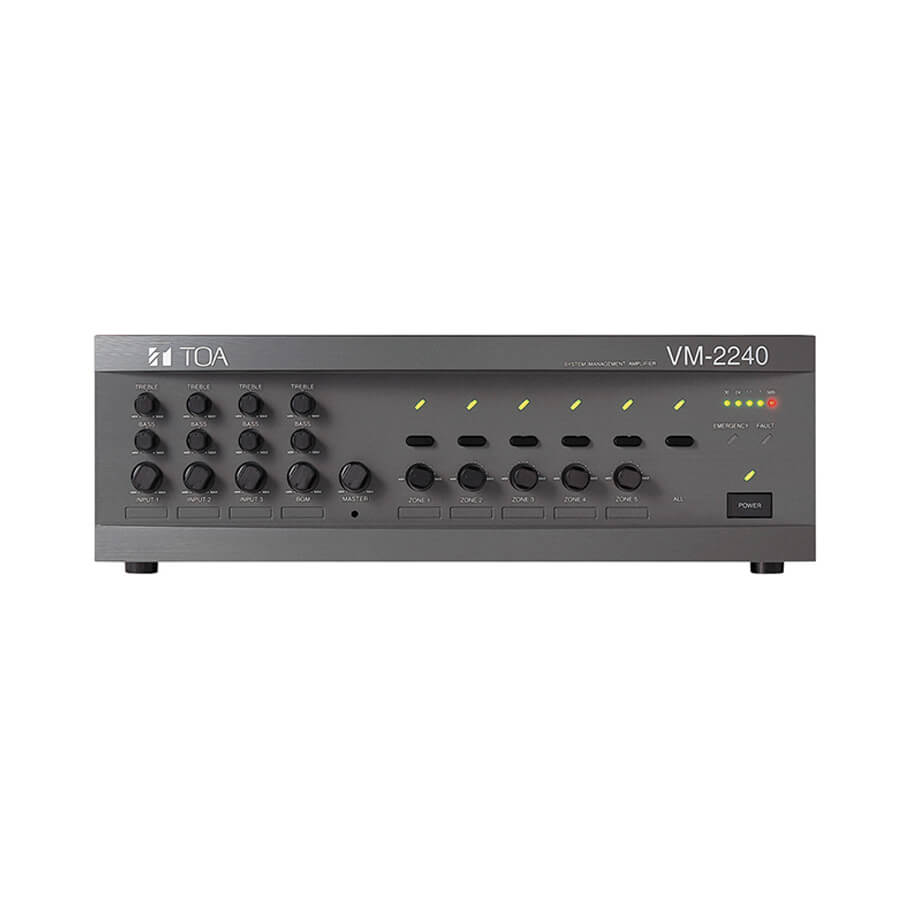 Mixer Amplifier 240W chọn 5 vùng loa TOA VM-2240